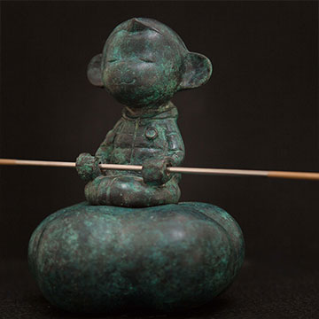 [全站置顶]【雕塑】陈建周纯手工铸铜雕塑《静悟空》